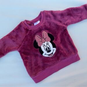 Disney Magenta Faux Fur Top